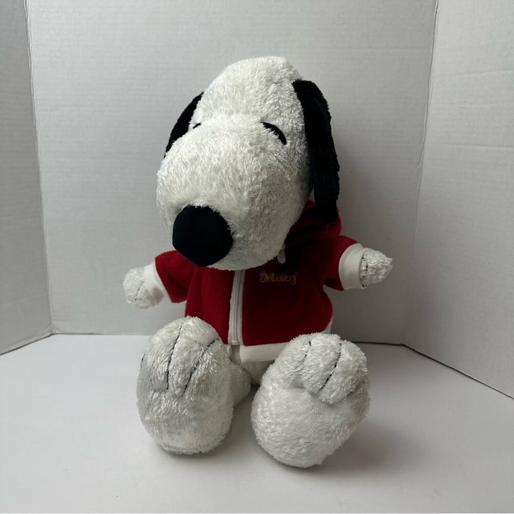 Peanuts Snoopy Macy's Hoodie Large Plush Pellet Stuffed Vintage 2006 - Picture 13 of 13